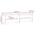 vidaXL Banc d'entrée 160x28x45 cm bois de pin massif