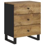 vidaXL Table de chevet 50x33x62 cm Bois de manguier et d'ingénierie