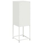 vidaXL Buffet haut blanc 36x39x107 cm acier