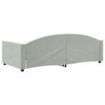 vidaXL Lit de jour gris clair 100x190 cm velours