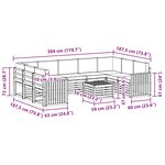 vidaXL Ensemble de canapés d'extérieur 10 pc Naturel et Beige