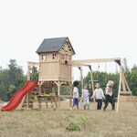 Aire de jeux - Toboggan rouge - Duncan