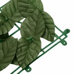 vidaXL Écran de balcon avec feuilles vert foncé 200x75 cm