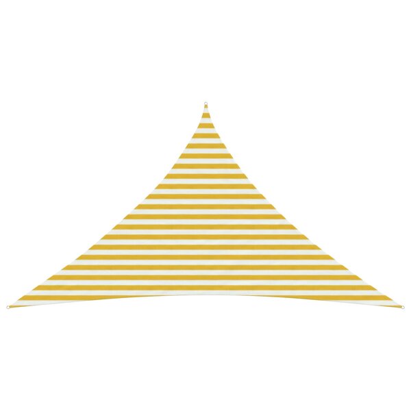 vidaXL Voile d'ombre 4 x 4 x 5 8 m HDPE Triangulaire Jaune et blanc