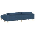 vidaXL Sofa en tissu avec coussin Bleu 208 cm tissu
