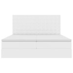 vidaXL Lit avec rangement et matelas Blanc pur 200 x 200 cm