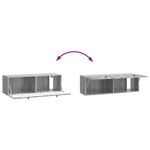 vidaXL Meuble TV mural 98 x 31 x 30 cm Sonoma gris Bois d'ingénierie