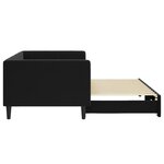 vidaXL Lit de jour avec gigogne sans matelas noir 90x200 cm