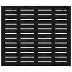 vidaXL Tête de lit murale Noir 141x3x91 5 cm Bois massif de pin