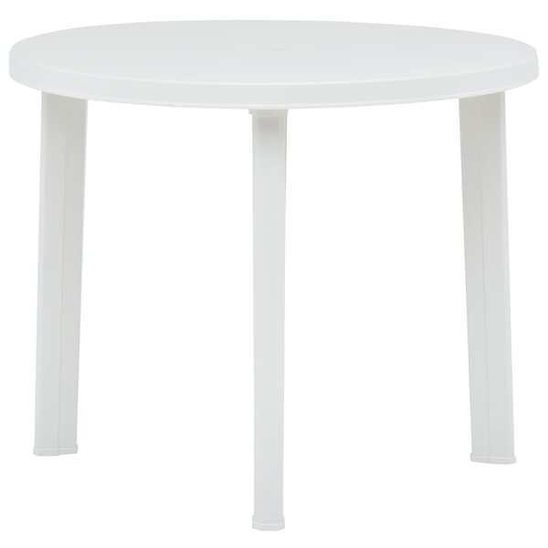 vidaXL Table de jardin Blanc 89 cm Plastique