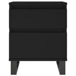 vidaXL Table de chevet Noir 40x35x50 cm Bois d’ingénierie