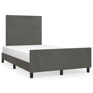 vidaXL Cadre de lit sans matelas gris foncé 120x200 cm velours
