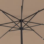 Parasol de jardin carré vidaXL 295x245 cm Taupe