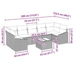 vidaXL Ensemble de canapé de jardin 8 Pièces Beige  Gris clair