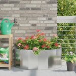vidaXL Jardinière Argent 90 x 45 x 35 cm Acier galvanisé