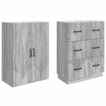 vidaXL Ensemble de Meubles 2 Pièces Sonoma gris 66 x 34 5 x 87 cm