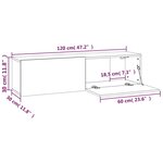 vidaXL Armoire murale TV Sonoma gris 120x30x30 cm Bois d'ingénierie