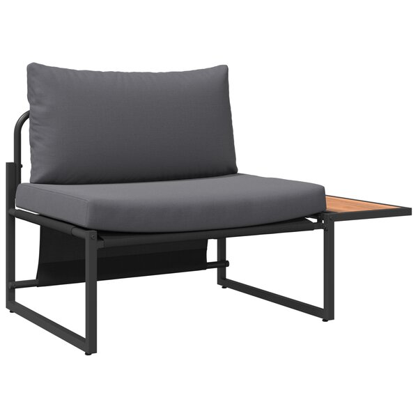 Ensemble de canapés de jardin 2 pièces vidaXL avec coussins anthracite pour une personne
