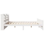 vidaXL Cadre de lit avec tête de lit sans matelas blanc 200x200 cm