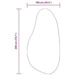vidaXL Tapis HUARTE Noir 100 x 200 cm Polyester
