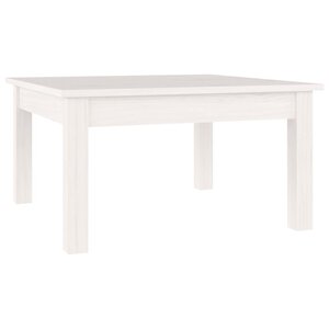 vidaXL Table basse Blanc 55x55x30 cm Bois massif de pin