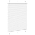vidaXL Store plissé blanc 105x100cm largeur du tissu 104 4cm polyester