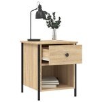 vidaXL Tables de chevet 2 Pièces chêne sonoma 40x42x50 cm bois ingénierie