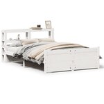 vidaXL Cadre de lit avec tête de lit sans matelas blanc 120x200 cm