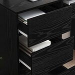 vidaXL Bureau Chêne noir 90 x 37 5 x 75 cm Bois d'ingénierie