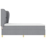 vidaXL Lit à ressorts avec tête de lit Gris clair 200 x 160 cm tissu
