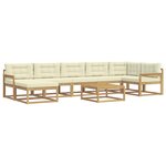 vidaXL Ensemble de canapés d'extérieur 8 pc Blanc et crème
