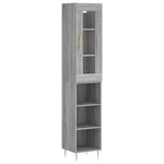 vidaXL Buffet haut Sonoma gris 34 5x34x180 cm Bois d'ingénierie