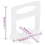 vidaXL Système de nivellement de carrelage 250 cales 500 clips 2 mm