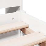 vidaXL Lit bibliothèque sans matelas blanc 135x190 cm bois pin massif