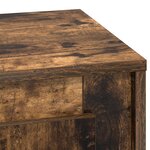 vidaXL Table de chevet avec lumières LED Chêne fumé 44x34 5x45 cm