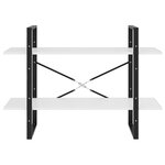 vidaXL Bibliothèque à 2 niveaux blanc 100x30x70 cm bois d'ingénierie