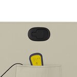 vidaXL Fauteuil inclinable de massage Crème Similicuir