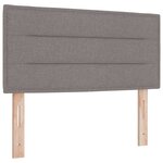 vidaXL Lit à ressorts avec matelas taupe  80 x 200 cm  tissu.