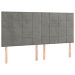 vidaXL Sommier à lattes de lit matelas et LED Gris clair 200x200 cm