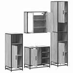 vidaXL Ensemble de meubles de salle de bain 4 Pièces sonoma gris