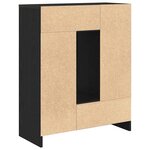 vidaXL Buffet avec tiroirs et portes chêne noir 73x31x90 cm