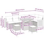 vidaXL Ensemble de canapé de jardin 9 Pièces Gris 90 x 55 x 71 cm