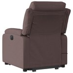 vidaXL Fauteuil inclinable de massage Marron foncé Tissu
