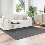 vidaXL Tapis de surface Carré HUARTE Anthracite 120 x 120 cm Polyester