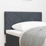 vidaXL Tête de Lit LED Géométrique Gris foncé 80 cm Velours