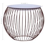 vidaXL Table basse Doré Ø 51 cm