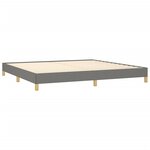 vidaXL Cadre de lit sans matelas gris foncé 200x200 cm tissu