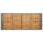 vidaXL Ensemble de bar d'extérieur 9 Pièces poly rotin bois d'acacia Gris
