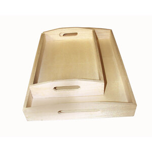 Plateaux en bois 2 pièces