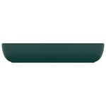 vidaXL Lavabo de luxe rectangulaire Vert foncé mat 71x38 cm Céramique